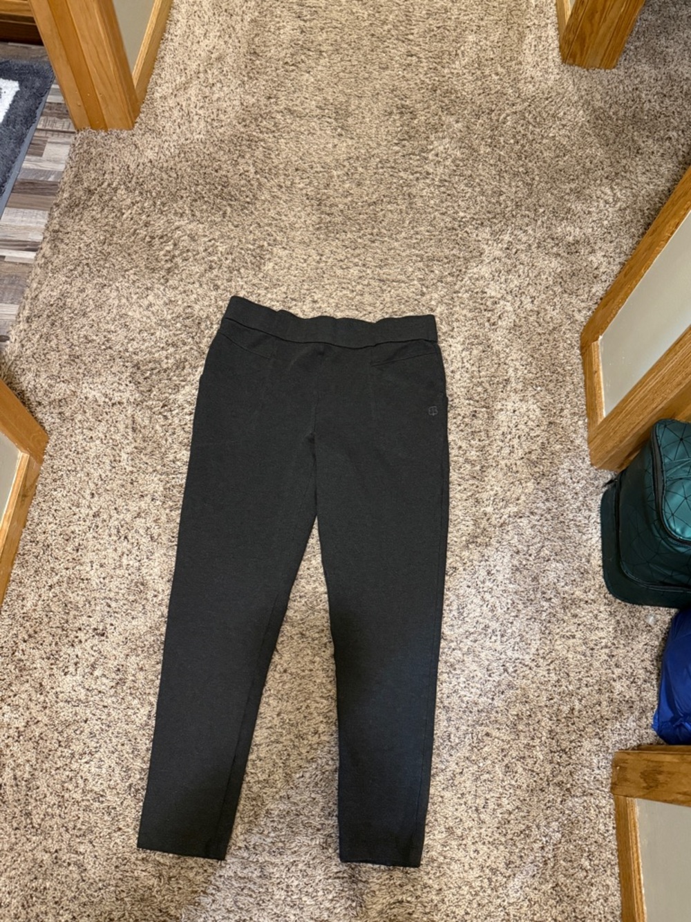 Betabrand Charcoal Slim Ponte Ankle Pants